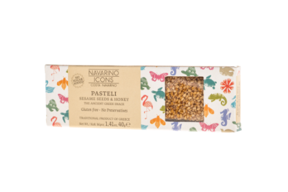 Navarino Icons Pasteli – Traditional Greek Honey Sesame Bar | Gluten-Free Superfood