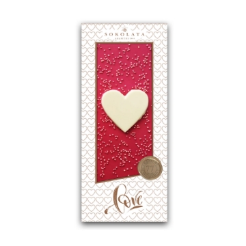 Agapitos 1944 "I Love You" Chocolate – Handmade Pink Heart Bar | Luxury Greek Artisan Gift, Premium Belgian Cocoa, 100g Gourmet Thessaloniki Patisserie