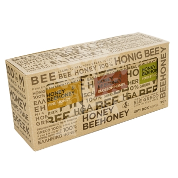 Greek Honey Gift Set - Pine, Forest, Blossom | Premium Quality,  Luxury Gift 3 x 500g