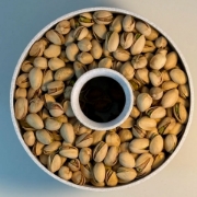 Eco-Friendly Pistachio Storage Box with Waste Compartment & Lid