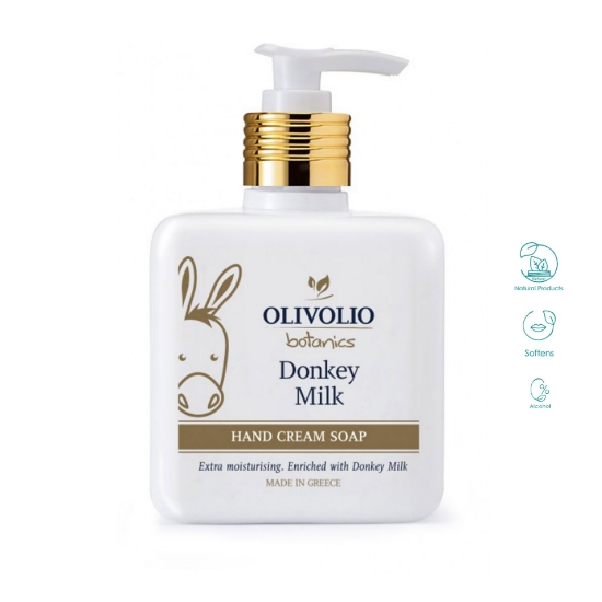 Olivolio Donkey Milk Hand Cream Soap 300ml - Nourishing & Hydrating