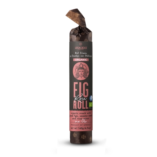 Organic Fig Roll Rose No. 06 – Mediterranean Delicacy with Dried Figs, Rose Water, and Sesame