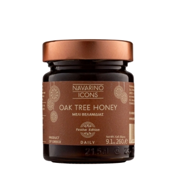 Navarino Icons Greek Oak Honey – Earthy, Unfiltered, 260g | Messinia Gourmet Food Gift