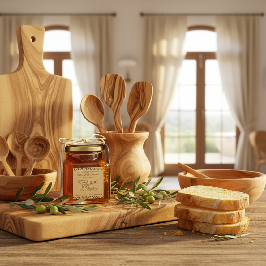 ઓલિવ વુડ એટેલિયર: હાથેથી કોતરેલા ગ્રીક કિચન એસેન્શિયલ્સનો સ્થાયી વૈભવ