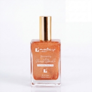 Mastic Spa Sunset Sparkle Shimmering Dry Oil 100ml bottle featuring PGI Chios Mastic and Vitamin C.