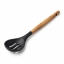 Silicone Slotted Spoon with Authentic Olive Wood Handle by Olea Wood Art shown in a premium premium ecommerce clean backgroun...