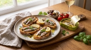 Hellas Meze Anchovies in Olive Oil - Ready to Serve on a clean ecommerce background