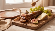 Lazaris Fig Pie Ouzo – Traditional Greek Fig Cake, 150g on a clean ecommerce background
