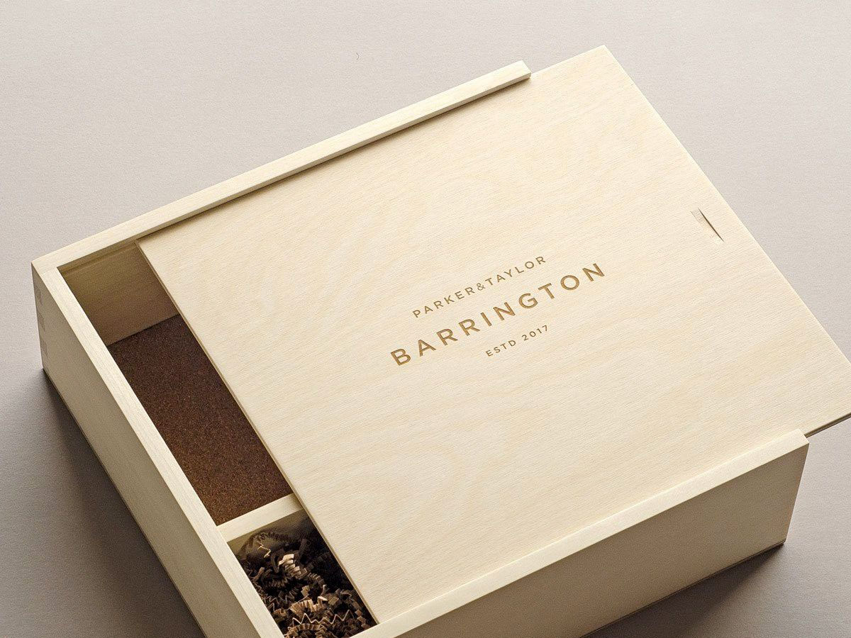 Laser engraved wooden lid